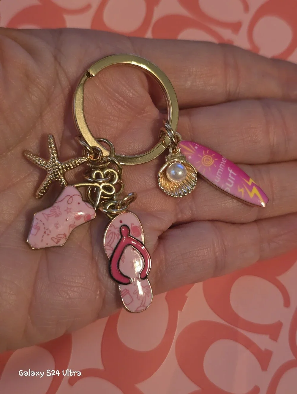 Beach Theme Bag Charm/ Keychain NEW
